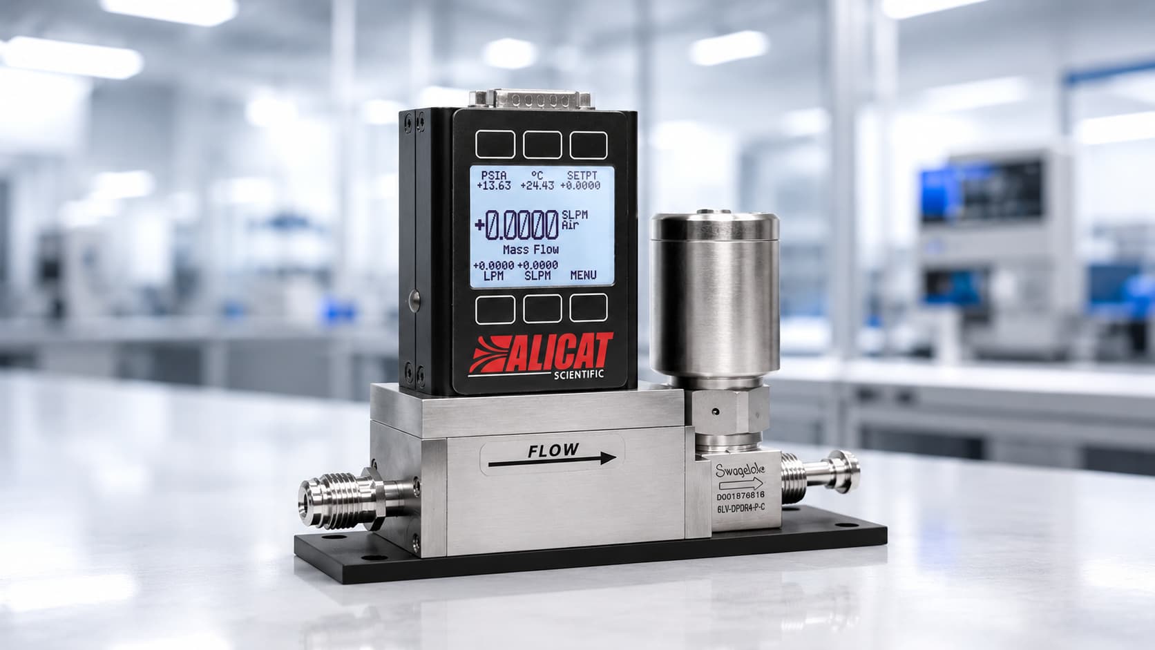 Lưu lượng kế khối Alicat Scientific với công nghệ đo lưu lượng khí chính xác cao dùng trong nghiên cứu, phòng thí nghiệm và tự động hóa công nghiệp.